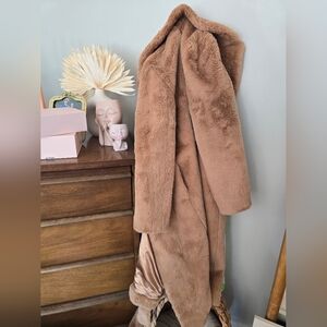 Express Tan Faux Fur Coat